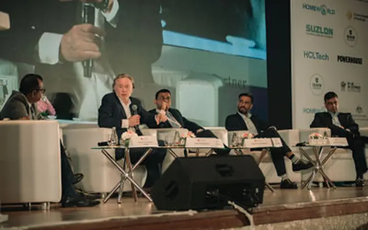Multi-speaker convention panel discussion