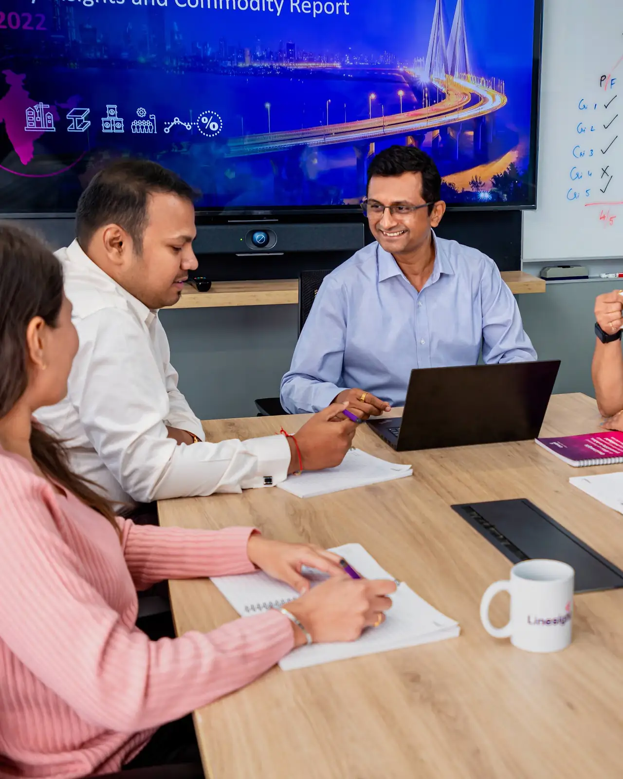 Sustainability & ESG Report Photography India Mumbai Photography Linesight team in a working meeting