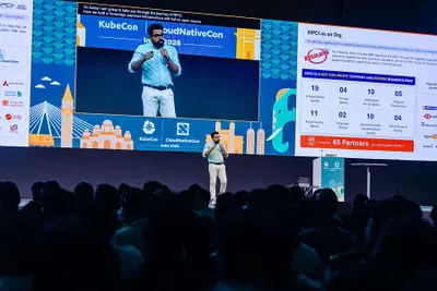 Stage lighting — KubeCon + CloudNativeCon India 2026