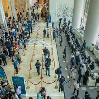 Jio World Convention Centre Event Photographer Overhead view showing the full Linux Foundation event scale