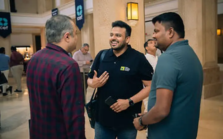 Jio World Convention Centre Event Photographer ICEF delegates arriving for the conference programme