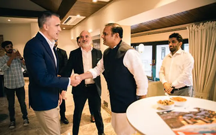 Press Event Photographer Mumbai Formal delegation welcome and handshake